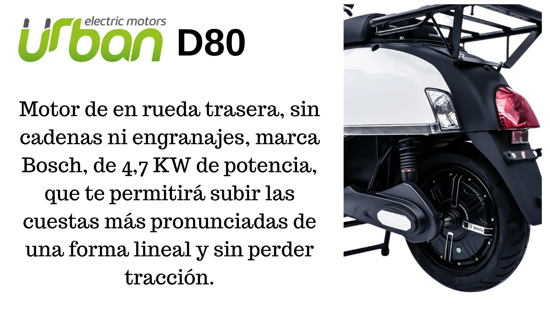 Moto eléctrica Urban D80